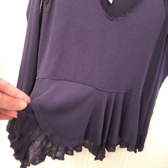 Free People: We the Free thermal ruffled long sleeve - Picture 3 of 7